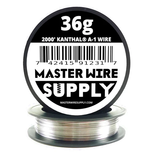 Master Wire Supply Kanthal A1-2000' - 36 Gauge Wire - 2000ft - 0.13mm - 0.005in - Made in USA - Master Wire Supply