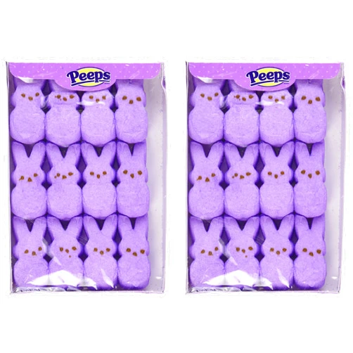 Peeps Marshmallow Peeps Purple Easter Bunnies, 2 Packs