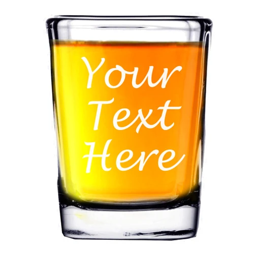 My Personal Memories, Custom Personalized 2 oz Square Shot Glass - Customized with Your Text