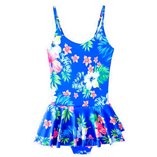 YUEGOO Girls Swimsuits Bathing Suit One Piece 3D Printed Ruffle Beach Swimwear 2-9T
