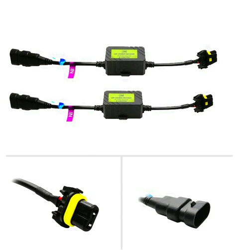 AnyCar 9005/9006/9012 LED Bulb Decoder Canbus Resistor Anti-flicker Harness,Dashboard Warning Error Free EMC Canceller Decoder