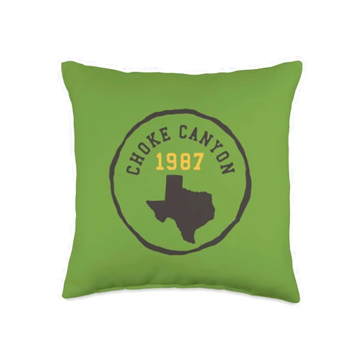Choke Canyon State Park Texas Vacation Souvenirs Choke Canyon State Park Texas TX Badge Vacation Souvenir Throw Pillow, 16x16, Multicolor
