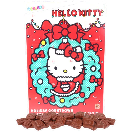 Galerie Hello Kitty Christmas Countdown Calendar 2023, Holiday with 24 Milk Chocolate Pieces, Advent Calendars for Kids, 1.76 Ounces