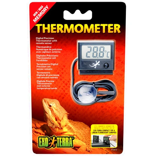 Exo Terra Digital Thermometer with Probe, Celsius and Fahrenheit
