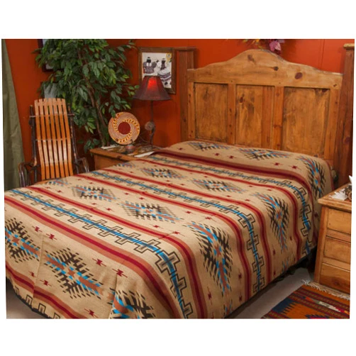 Mission Del Rey Southwest Bedding Isleta Collection -Reversible Bedspread -Queen Size 88