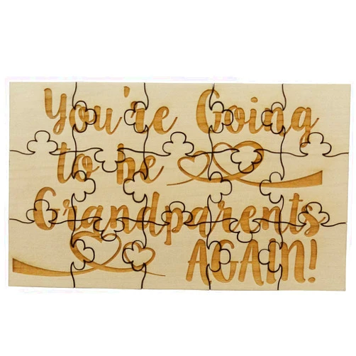 FashionJunkie4Life You're Going to Be Grandparents Again - 15 Piece Basswood Jigsaw Puzzle, Surprise Pregnancy Announcement