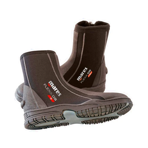 Mares Adult Flexa DS 5mm Neoprene Scuba Diving Boots for Men & Women - DS Drainage System, Rubber Sole & Side Zip