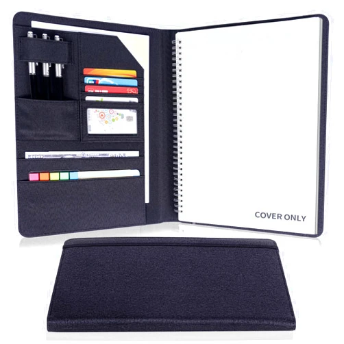 Ditiord Folio Cover for Rocketbook Fusion, Portfolio Organizer, Waterproof Fabric, Multifunctional Organizer with Pen Loop, Business Card Holder, fits Letter Size Notebook, 8.5