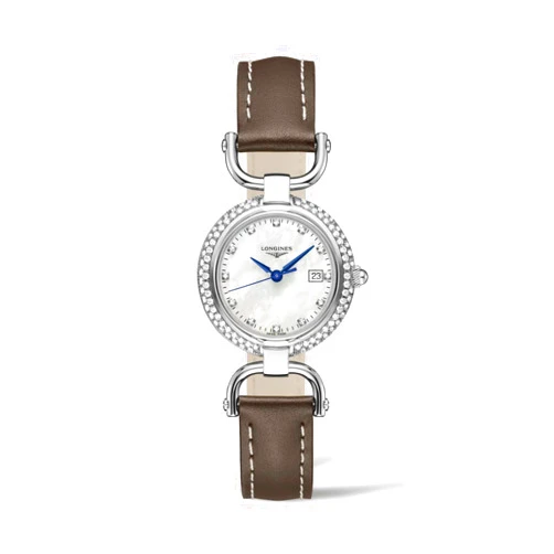 Longines Equestrian Collection - L6.131.0.89.2 - Mother of Peal Diamond Dial Diamond Bezel Quartz Women's