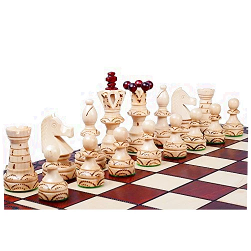 Chess and games shop Muba Beautiful Handcrafted Wooden Chess Set with Wooden Board and Handcrafted Chess Pieces -1-2 players, Gift idea Products (21