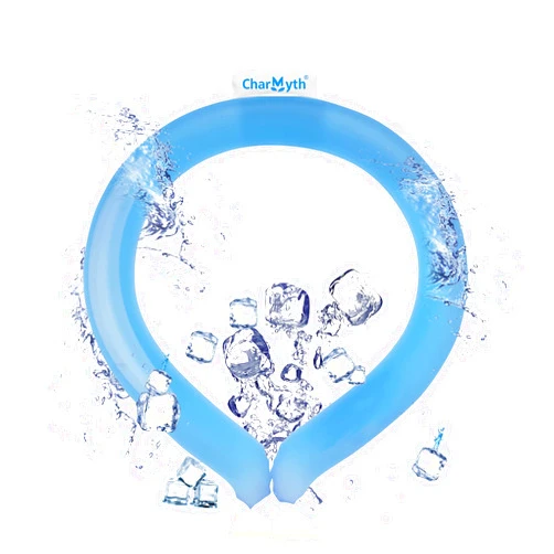 Charmyth Neck Cooling Tube, Cooling Starts Below 15°C (59°F), Reusable Neck Cooler Ring, Neck Cooling Tube for Summer Outdoor Indoor Cooling and Heat Dissipation (Blue)