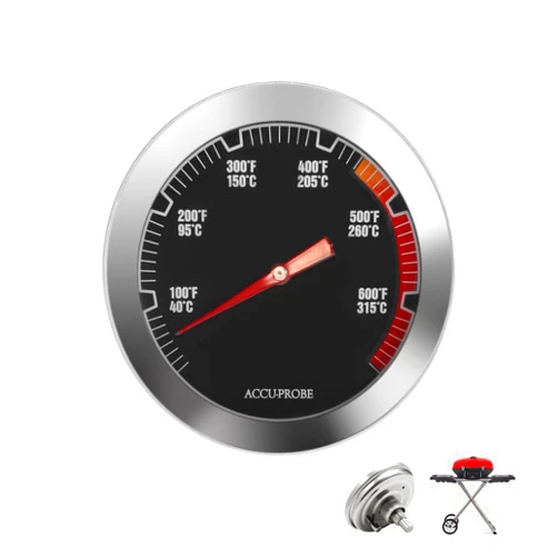 SafBbcue Thermometer Gauge for Napoleon TravelQ 285 Sreies Portable Gas Grill, Napoleon TravelQ TQ285X-RD-1-A, PRO285X-BK, TQ285-BL-1, PRO285-BK, Napoleon PRO 285 Grill Parts
