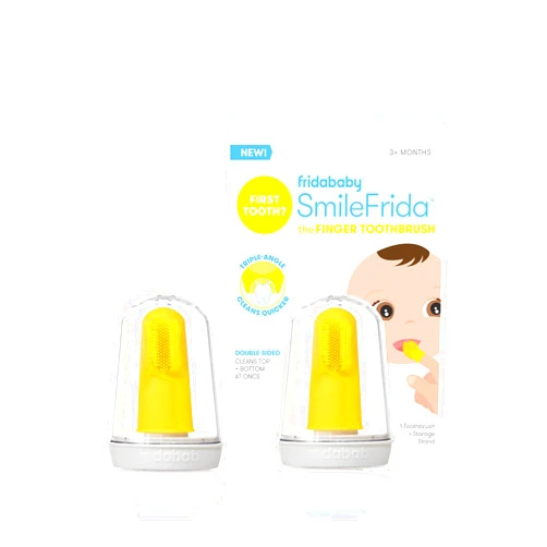 Frida Baby Baby's First Finger Toothbrush with Storage Case, 3 Months and Up, 1pk