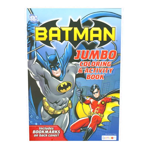 BAZIC Products Batman Coloring Book 1 Title, Fun Game Workbook for Learning Drawing Coloring, Gift for Kids Toddler Activity at Classroom Home, 80 Pages, 1-Pack