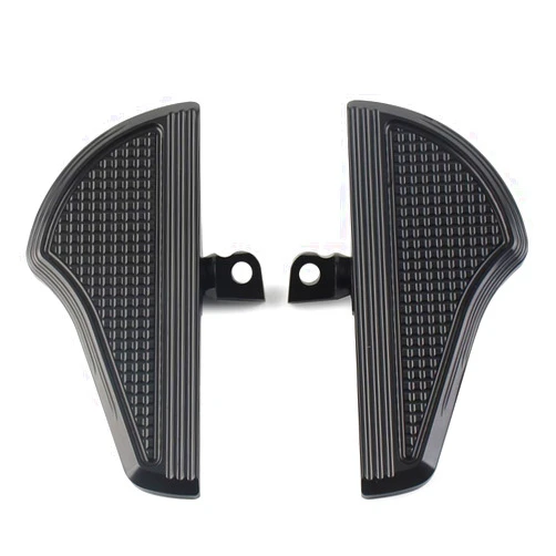 GZYF Motorcycle Rear Footboards, Rear Passenger Floorboard Foot Peg Pedals Motorcycle Wide Footboard Footrests for Harley Dyna For Softail Electra Glide V-Rod, Black