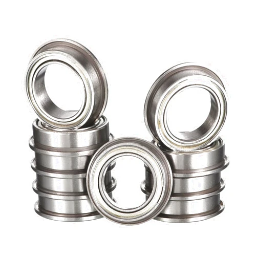 HIPICCO MF126ZZ Flanged Ball Bearing, ID 6mm x OD 12mm x Width 4mm Miniature Bearings, Double Metal Shielded Deep Groove Bearings, Pre-Lubricated (GCr15) Chrome Steel 10pcs
