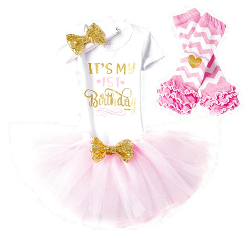 MYRISAM Princess Baby Girls 1st 2nd Birthday Cake Smash Photo Props Outfits Romper Bodysuit + Tutu Skirt + Headband
