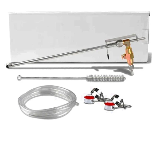 WBWAPA Hand Held Bottle Filler,Stainless Steel Spring Loaded Bottle Filler,Stainless Steel Bottle Filler Beer Gun, Homebrew Kegging CO2 Carbonation Kit Handheld Easy Beer Filling Bottling With Swing Caps