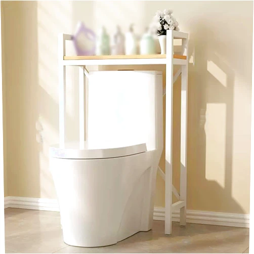 PAPERGAN Over Toilet Storage Unit Freestanding Multi-Functional Space Saving Organizer Stand Bathroom Shelf Unit Over Toilet Storage Rack Stand Thickened Partition (Color : White, Size : 1 Tier)