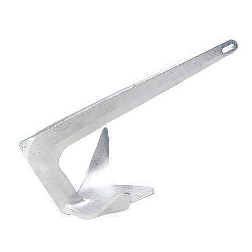 Lewmar Galvanized Steel Claw Anchor 2.2 lbs. for Boats 13'-20', Bruce-Style Claw for Quick Setting, Bow Roller Compatible - 2020202241