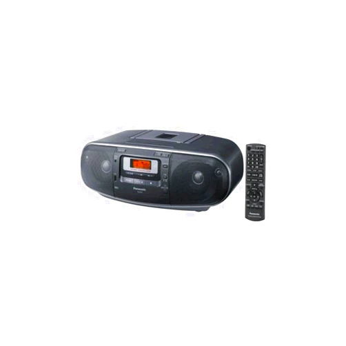 Panasonic RX-D55GC-K Boombox - High Power Portable Stereo AM/FM Radio, MP3 CD, Tape Recorder with USB & Music Port Sound with 2-Way 4-Speaker (Black)