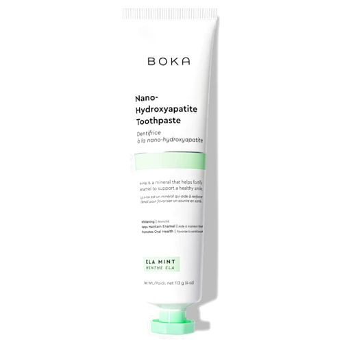 Boka Fluoride Free Toothpaste Nano Hydroxyapatite, Helps Remineralize, Appropriate for Sensitive Teeth, Whitening - for Adult, Kids Oral Care - Ela Mint Flavor, 4 Fl Oz 1Pk US Manufactured