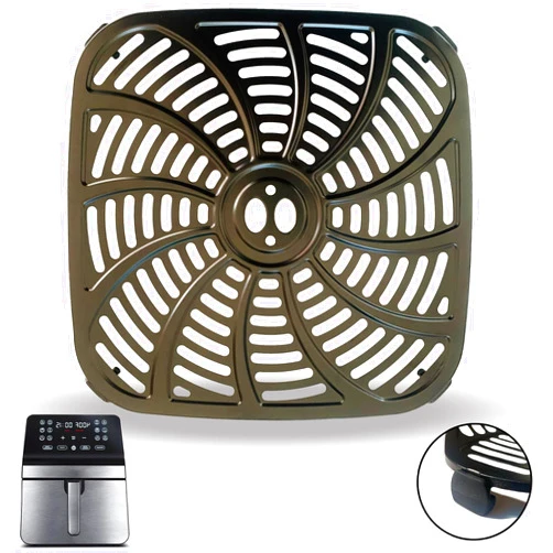 Rhsaae 8QT Air Fryer Grill Plate for Gourmia GAF846 Air Fryers, Upgraded Air Fryer Grill Pan Crisper Plate Tray Rack Shelf Insert Grate Grid for Gourmia 8QT Air Fryer, Nonstick, Dishwasher Safe