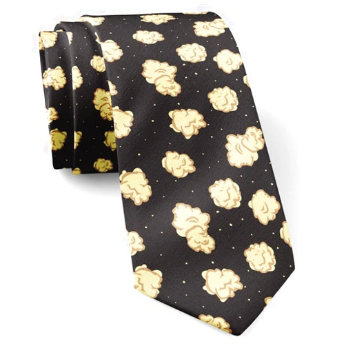 KAWAMOUSE ( Popcorn Pop Corn ) Fashion Novelty Necktie, Conversation Neckwear Ties Great for Party and Events