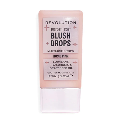 Revolution Beauty London, Bright Light Glow Blush Drops, Builable Liquid Blush for Face, Infused with Hyaluronic Acid, Vegan & Cruelty-Free, Pink Rosie, 0.77 fl oz