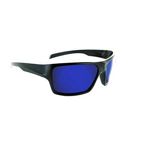 Optic Nerve - 2022 Premium & Affordable Polarized Sport Sunglasses for Men/Women, Venture Edition with Matte Black Frame/Smoke/Blue Lens