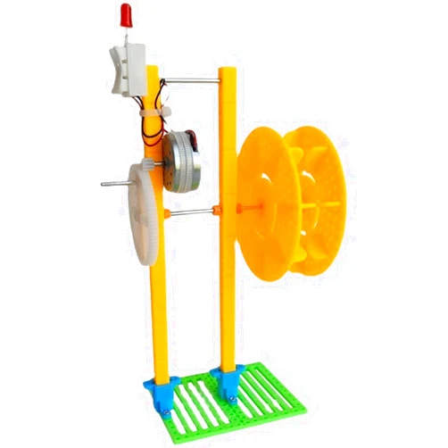 OLONETO DIY Hydroelectric Generator Kit Hand-cranked Water Turbine Generator Can Be Hand-cranked Student Physics Experiment Model(Finished Product)