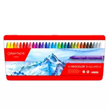 Caran d'Ache Classic Neocolor II Water-Soluble Pastels, 30 Colors