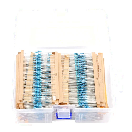 ANKROYU 2600PCS Metal Film Resistor, 1/4w Resistors Assortment Kit, Melktemn Metal Film Fixed Electrical Resistors, Electronic Components 1 RΩ-3 MΩ