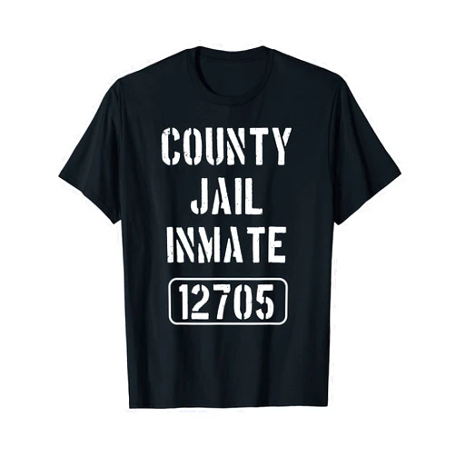 Prison Costume Tshirt Designs 001 Prisoner Costume Tshirt | County Jail Inmate Tee T-Shirt