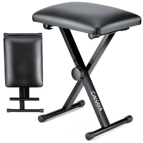 CAHAYA Keyboard Bench X-Style Height Adjustable 16.3-19.6in Padded Cushion Piano Stool Bench Keyboard Chair for Keyboards Piano CY0257