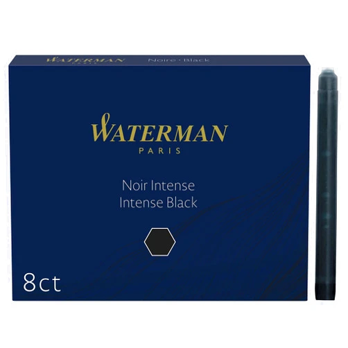 Waterman Large Standard Ink Cartridges Permanent Black
