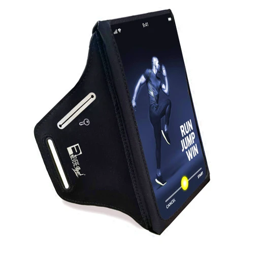 RevereSport Waterproof Running Armband for Phone with Case On (Otterbox, Lifeproof). Sports Phone Holder for iPhone 15/14/13/12/11/Max/Plus/Pro & Samsung S24/S23/S22/S21/S20/S10/Ultra (Large)