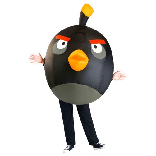 Fun Costumes Angry Birds Bomb Inflatable Costume for Adults | Unisex Outfit Ideal for Halloween, Cosplay, & Parties