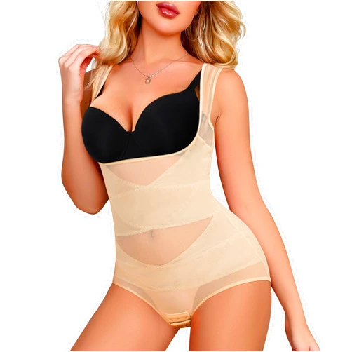 Nebility Shapewear for Women Tummy Control Bodysuit Faja Body Shaper Waist Trainer Corset Body Suit