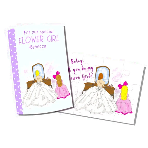 TwoCrewDesign Will You Be My Flower Girl, Flower Girl Gift, Flower Girl Proposal Puzzle