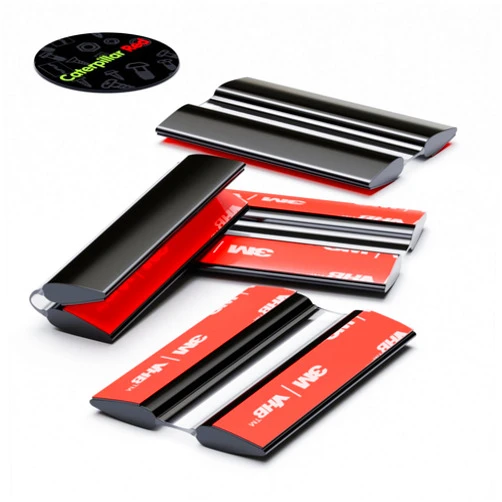 Caterpillar Red 4X 50mm Black Flexible Hinges – No Glue Required. Low Profile, Acrylic Piano Hinges. 2”. 4 Pack