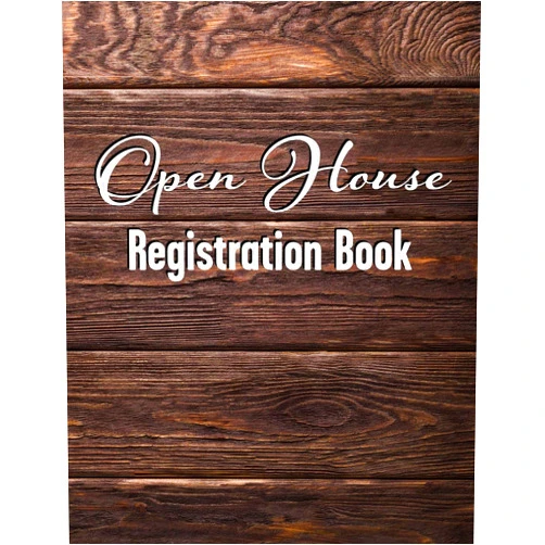 By Real Estate Bizzy Trends (Author) Open House Registration Book: Natural Dark Wood Cover Design - Registry And Log Book For Brokers Agents Home Owners And Sellers To Record Guests And ... (Open House Natural Dark Wood Cover Series)