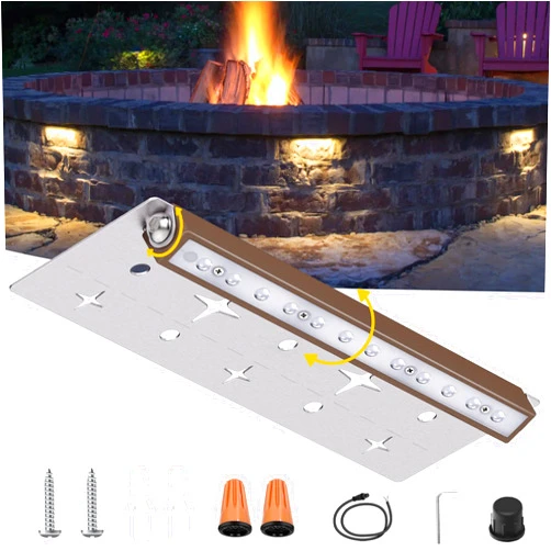 KIALUSH 7-Inch Landscape Lighting, Step Lights (12V-36V AC/DC), 2.5W, IP67 Waterproof, 2700K