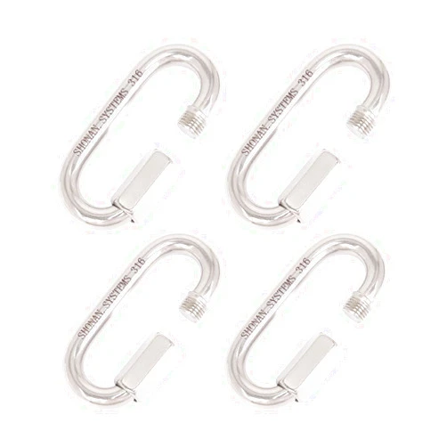 Shonan.Systems SHONAN Heavy Duty Marine Chain Quick Links, Stainless Steel Chain Connectors, Corrosion Resistant Locking Carabiners