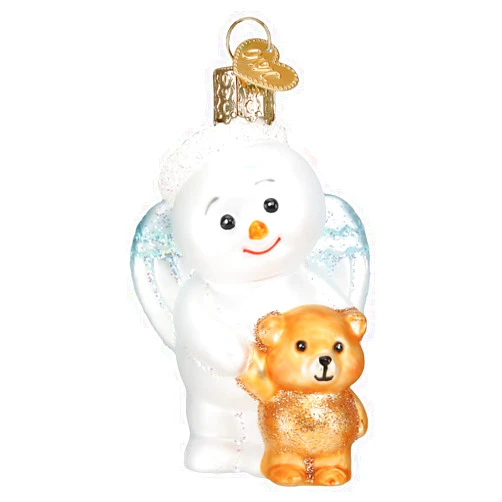Old World Christmas Baby Snow Angel Glass Blown Ornament for Christmas Tree