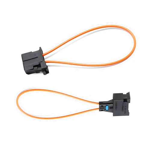 Flygun 2 PCS Automotive Loop Fiber Optic Short Circuit Test Ring, Female Male Fiber Optic Bypass Loop Adapter Connector Equipment Tool, 1394916 Diagnostic Accessory, Compatible with Most Cars (Black)