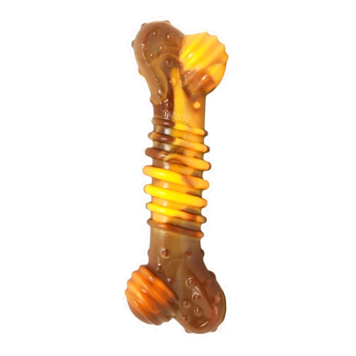 Nylabone Groove Bone Power Chew Toy for Dogs, Dental Dog Toys for Aggressive Chewers, Dog Chew Bone, Long Lasting Philly Cheesesteak, For Medium Dogs - Up to 35 lbs, 1 Count