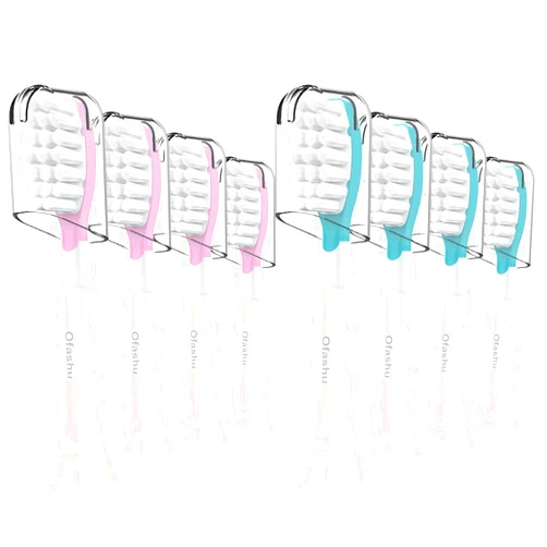 Ofashu Kids Replacement Toothbrush Head for Sonicare: Ofashu Children Sonic Electric Toothbrush Brush Head for Philips 6321 6340 6032/94 6042, 8 Packs for Boys Girls 7+, Pink & Green