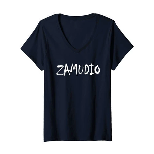 Zamudio Family Last Name Funny Family Hispanic Womens Zamudio Last Name American Hispanic Mexican Spanish Family V-Neck T-Shirt
