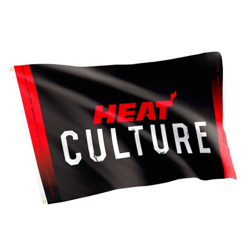 Desert Cactus Miami Heat Flag NBA 100% Polyester Indoor Outdoor 3x5 feet National Basketball Association Team Flags (Flag City Edition 2023 A)